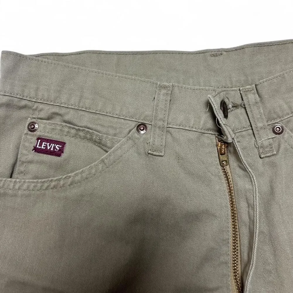 Levi’s Jeans 509 Vintage 70s USA Made Red Tab Khaki Chino Cotton Twill Pants 31”